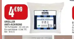 La Foir'Fouille HOME COLLECTION OREILLER ANTI-ACARIENS offre