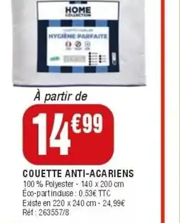 La Foir'Fouille HOME COLLECTION COUETTE ANTI-ACARIENS offre