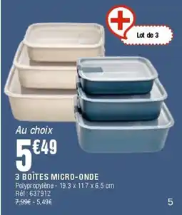 La Foir'Fouille BOÎTES MICRO-ONDE offre