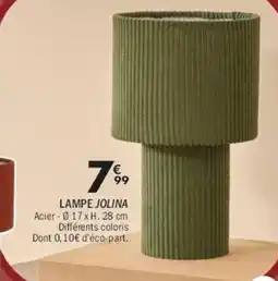 La Foir'Fouille Jolina lampe offre