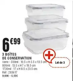 La Foir'Fouille Boîtes de conservation offre