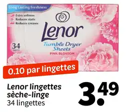 Wibra Lenor lingettes sèche-linge offre