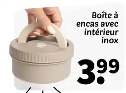 Wibra Boite a encas avec interieur inox offre