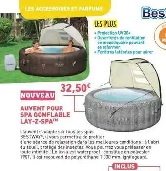 Cash Piscines Auvent Pour Spa Gonflable Lay-z-spa offre