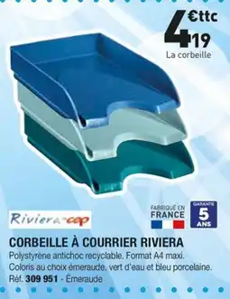 Hyperburo Riviera cap corbeille à courrier riviera offre