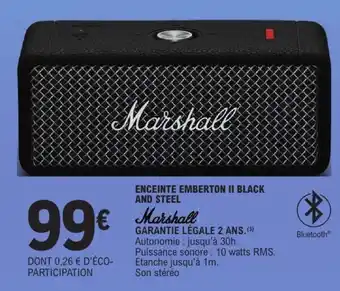 Marshall ENCEINTE EMBERTON II BLACK AND STEEL