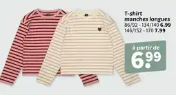 Wibra T-shirt manches longues offre