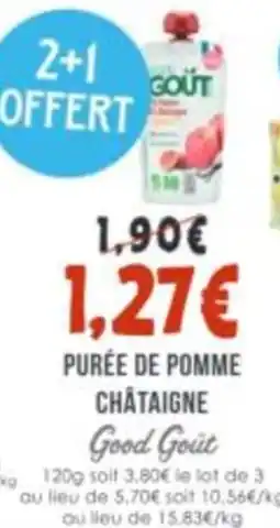 Naturalia Good Gout Purée de pomme châtaigne offre