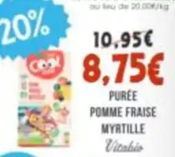 Naturalia Vitabio purée pomme fraise myrtille offre