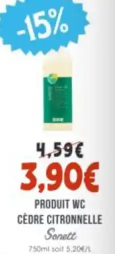 Naturalia Sonett produit wc cèdre citronnelle offre