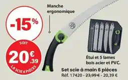 Shopix Set scie à main 6 pièces offre