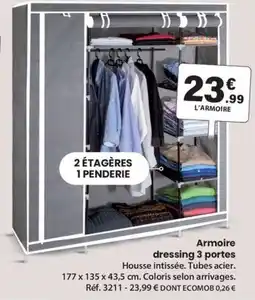 Shopix L'ARMOIRE Armoire dressing 3 portes offre