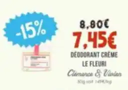 Naturalia Le Fleuri Déodorant crème offre