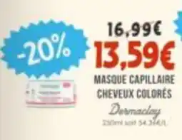 Naturalia Dermaclay masque capillaire cheveux colorés offre