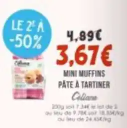 Naturalia Céliane Mini muffins pâte à tartiner offre