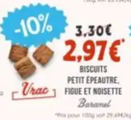 Naturalia Biscuits Petit Épeautre, Figue et Noisette Baramel offre