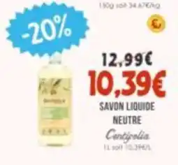 Naturalia Centipolia Savon liquide neutre offre