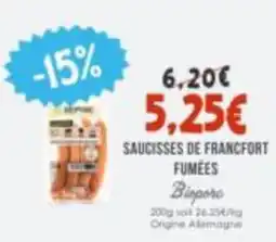 Naturalia Bioporc Saucisses de Francfort fumées offre