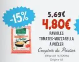 Naturalia Comptoir du Partier Ravioles Tomates-Mozzarella à Poêler offre