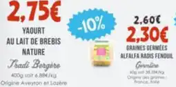Naturalia Tradi Bergère YAOURT AU LAIT DE BREBIS NATURE offre