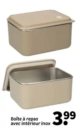 Wibra Boîte à repas avec intérieur inox offre