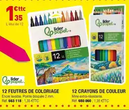 Hyperburo liper papel 12 feutres de coloriage offre