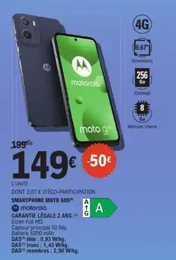 E.Leclerc motorola SMARTPHONE MOTO G05 offre