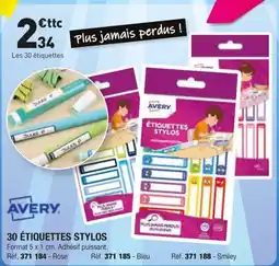 Hyperburo AVERY ÉTIQUETTES STYLOS offre