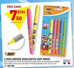 Hyperburo BIC SURLIGNEURS HIGHLIGHTER GRIP MARIO offre
