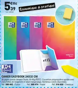 Hyperburo Oxford cahier easybook offre