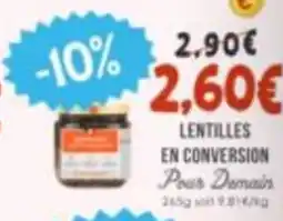 Naturalia Pour Demain Lentilles en conversion offre