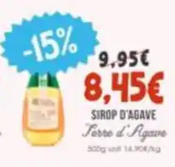 Naturalia Terre d'Agave Sirop d'Agave offre