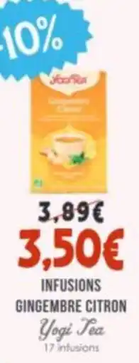 Naturalia Yogi Tea Infusions Gingembre Citron offre