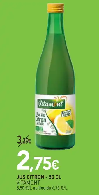 Vitamont jus citron - 50 cl