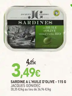 naturéO Jacques gonidec sardine a l'huile d'olive - 115 g offre