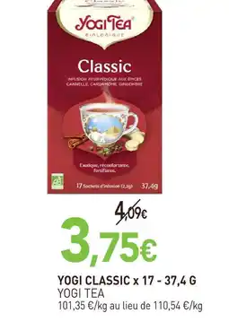 naturéO Yogi tea yogi classic x 17 - 37,4 g offre