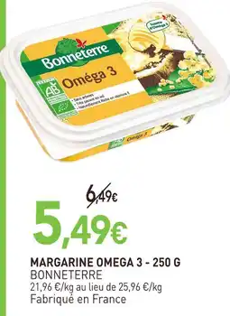 naturéO Bonneterre margarine omega 3 - 250 g offre