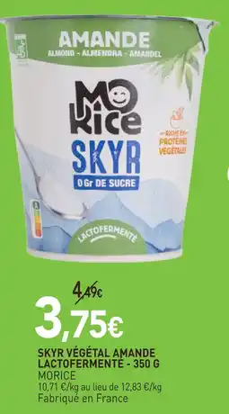 naturéO Morice skyr végétal amande lactofermenté offre