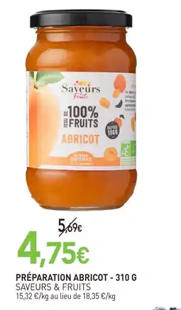 naturéO Saveurs & fruits préparation abricot - 310 g offre