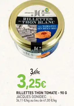 naturéO Jacques gonidec rillettes thon tomate-90 g offre