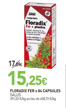 naturéO Salus floradix fer + plantes x 84 capsules offre