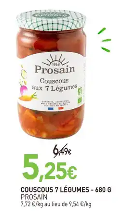 naturéO Prosain couscous aux 7 légumes offre