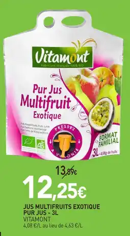 naturéO Vitamont jus multifruits exotique pur jus - 3l offre