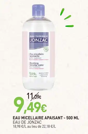 Eau de jonzac eau micellaire apaisant