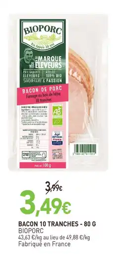 naturéO Bioporc bacon 10 tranches offre