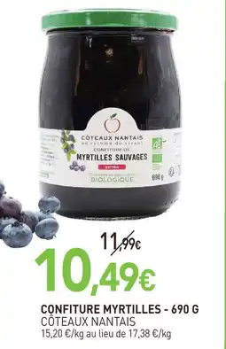 naturéO Côteaux nantais confiture myrtilles offre