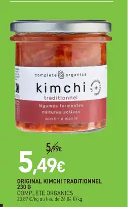 naturéO Complete organics original kimchi traditionnel offre
