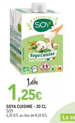 naturéO Soya cuisine - 20 cl offre
