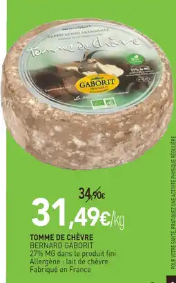 naturéO Bernard gaborit tomme de chèvre offre