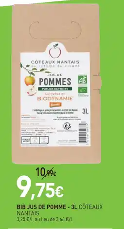 naturéO Côteaux nantais bib jus de pomme - 3l offre